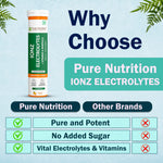 Pure Nutrition Ionz Electrolytes – Zero Sugar Added | 20 Effervescent Tablets – Moroccan Orange Flavour | For Instant Hydration, Energy, Performance & Recovery