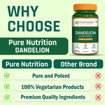 Pure Nutrition Dandelion Root Extract (200mg)- 60 Veg Capsules | 10:1 Root Extract | Supports Liver Health, Digestion & Antioxidant Activity | Natural Diuretic Support