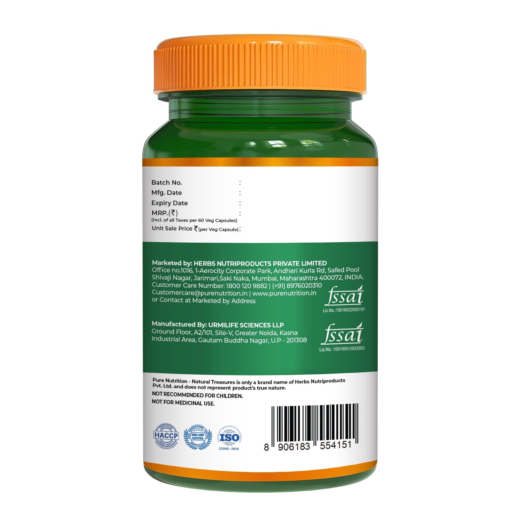 Pure Nutrition Choline Bitartrate (650mg) – 60 Veg Capsules | Supports Brain, Nerve, Liver & Heart Health | Nootropic Supplement for Cognitive Function