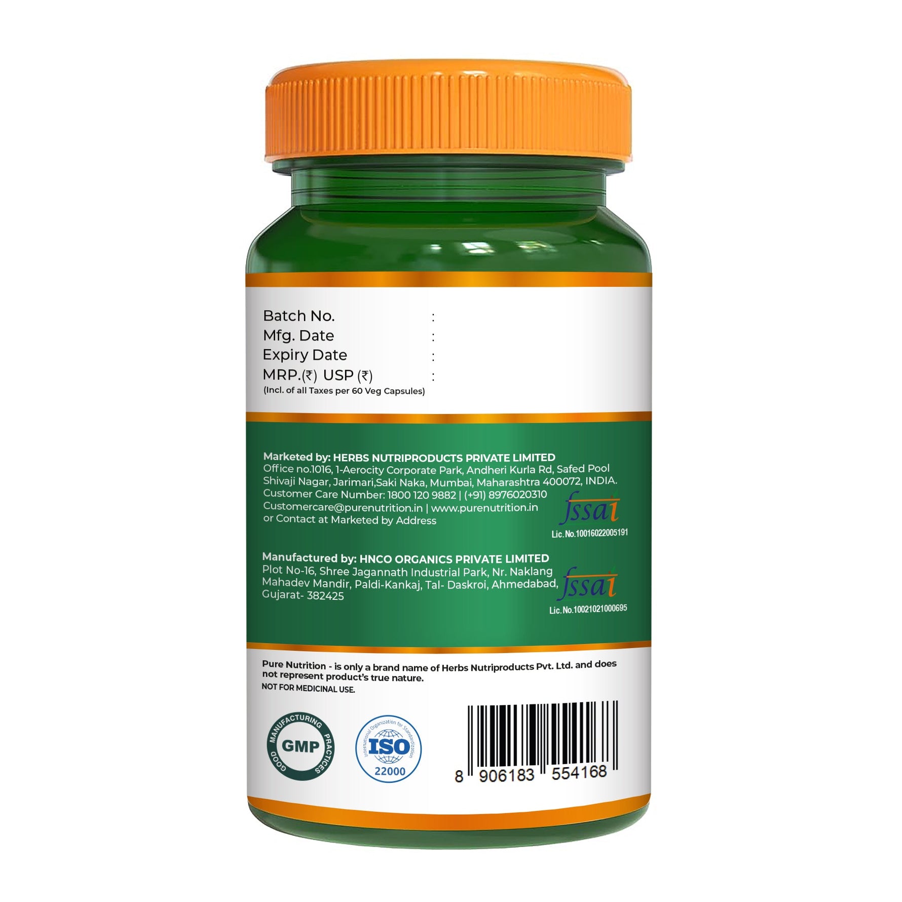 Pure Nutrition Ginkgo Biloba 120mg - 60 Veg Capsules | 24% Flavone Glycosides | Supports Memory, Better Concentration | Helps Reduce Stress & Improve Blood Circulation