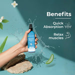 Pure Nutrition Rejuvenate Magnesium Oil Spray - 200ml | Aqua fresh with Aloe vera,Jasmine,Tea tree and Pepper mint oil | Heals with refreshing muscle support.