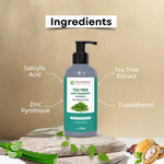 Pure Nutrition Tea Tree Anti-Dandruff Shampoo, 250ml | With Salicylic Acid | Sulphate & Paraben Free | Controls Flakes & Itch | Cleanses Scalp & Reduces Oiliness | Suitable for All Hair Types