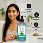 Pure Nutrition Tea Tree Anti-Dandruff Shampoo, 250ml | With Salicylic Acid | Sulphate & Paraben Free | Controls Flakes & Itch | Cleanses Scalp & Reduces Oiliness | Suitable for All Hair Types