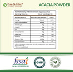 Pure Nutrition Acacia Powder 250gm | 100% Pure Acacia Gum | Prebiotic Fibre Supplement | Nourishes Gut Health | Improves Digestion