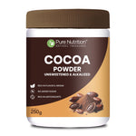 Pure Nutrition Cocoa Powder 250g | Rich Flavor & Aroma | Best for Baking, Beverages & Desserts |100% Plant Based & Alkalized | No Added Sugar