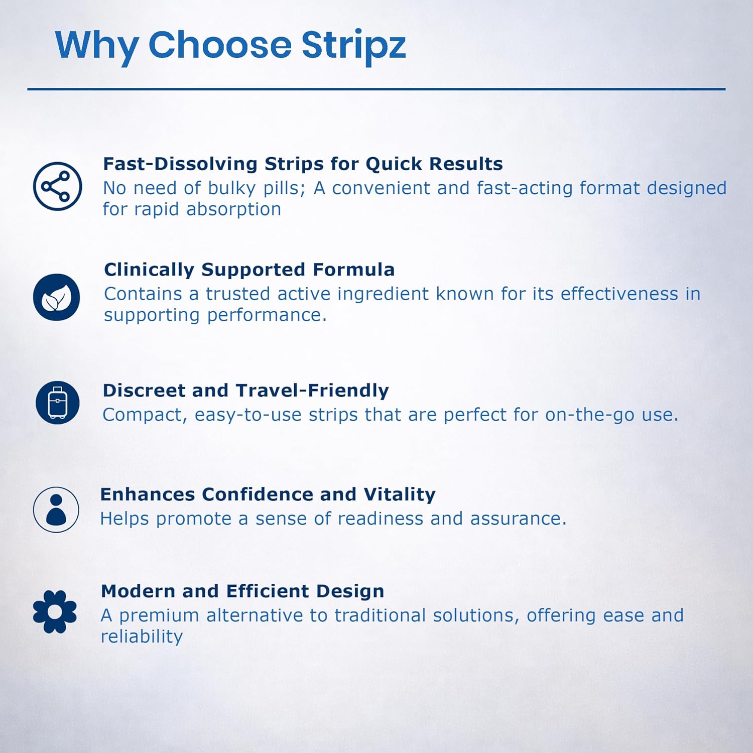 Pure Nutrition STRIPZ Max Perform-50mg |10 Oral Strips | Sugar Free Peppermint Flavour | Fast Dissolving Performance & Stamina Support Strips | Oral Strips for Men