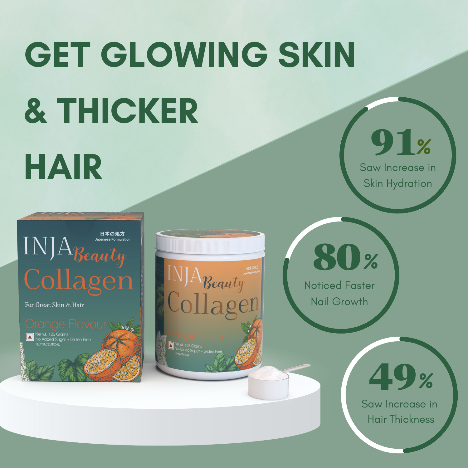 Inja Beauty Collagen Powder Orange - 125gm