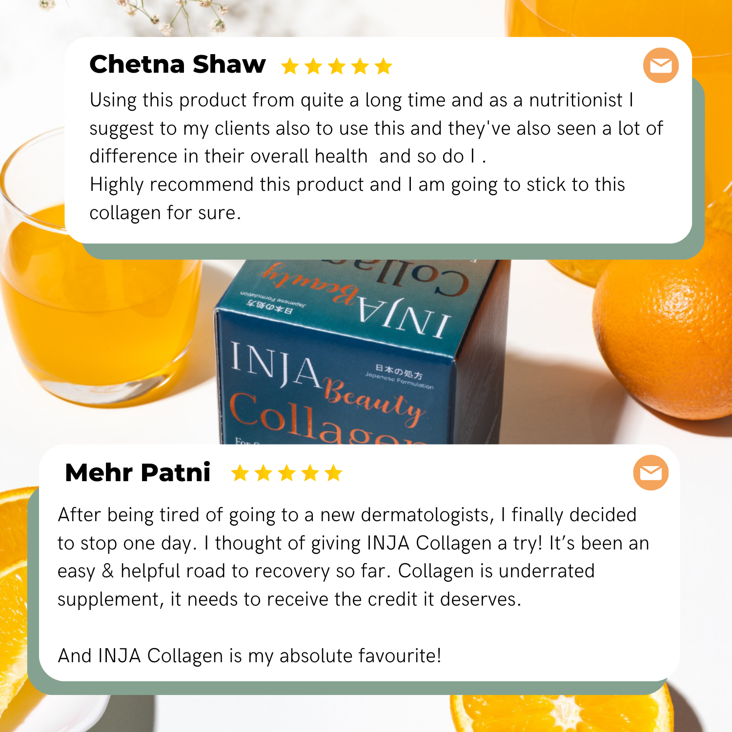 Inja Beauty Collagen Powder Orange - 125gm