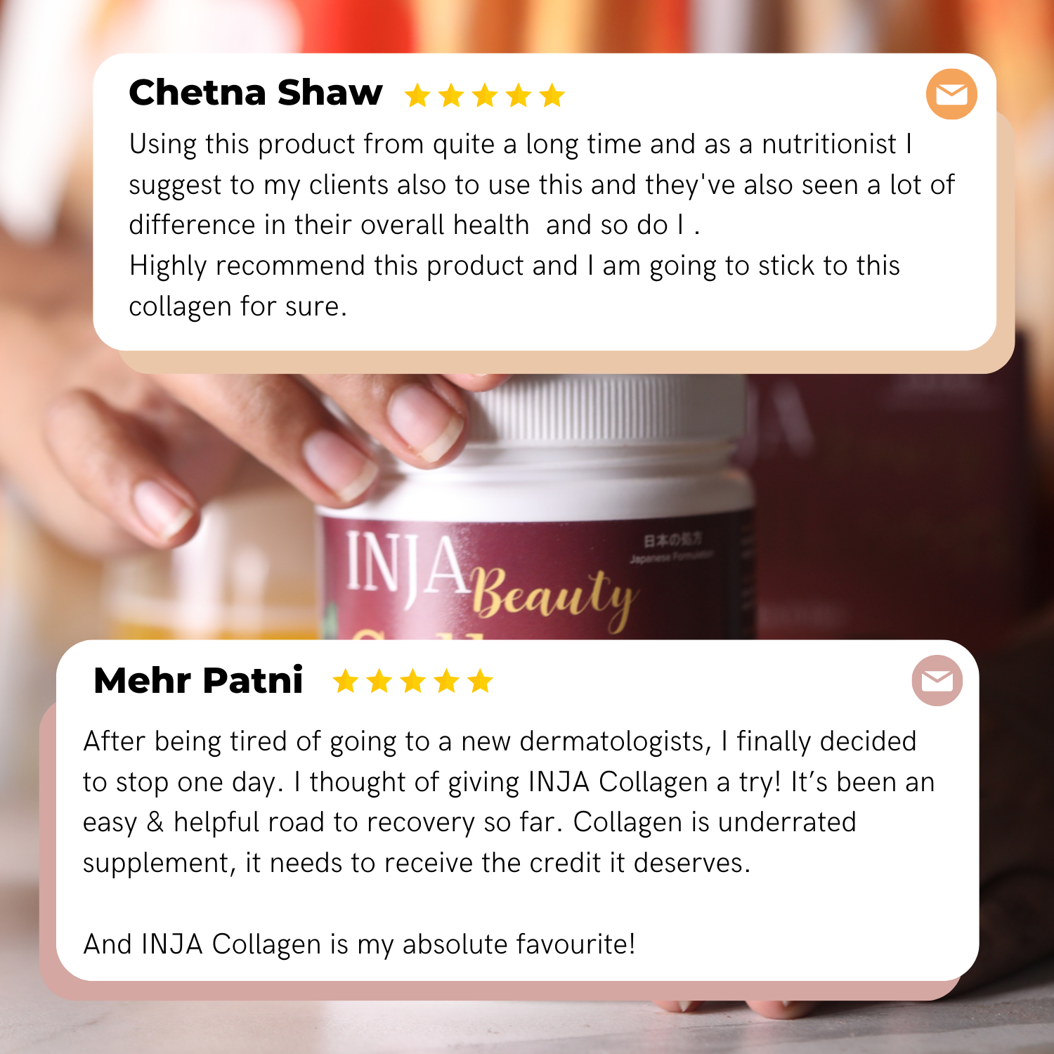 INJA Beauty Collagen (Mango) - Phytonutrient Radiance & Dermal Hydration (125gm)