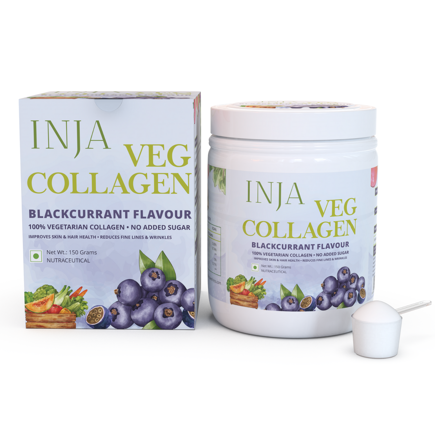 Inja Veg Collagen Powder Black Current - 150gm Powder
