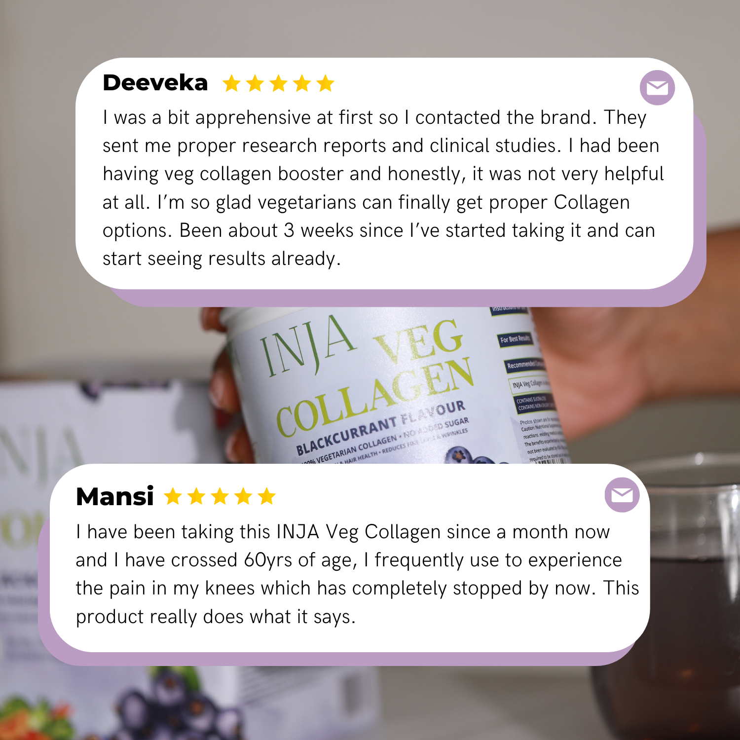 Inja Veg Collagen Powder Black Current - 150gm Powder