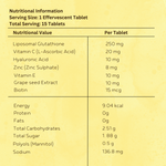 Inja Glow Liposomal Glutathione Tablets Fizz & Drink Effervescent Tablets - Lemon