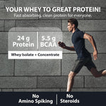 Pure Nutrition Whey Protein Blend (Isolate + Concentrate)1Kg Pouch, 30 Servings, 24g Protein, 5.5g BCAA per Serving | Supplement Powder for Men & Women for Muscle Recovery & Growth, Kulfi Flavour