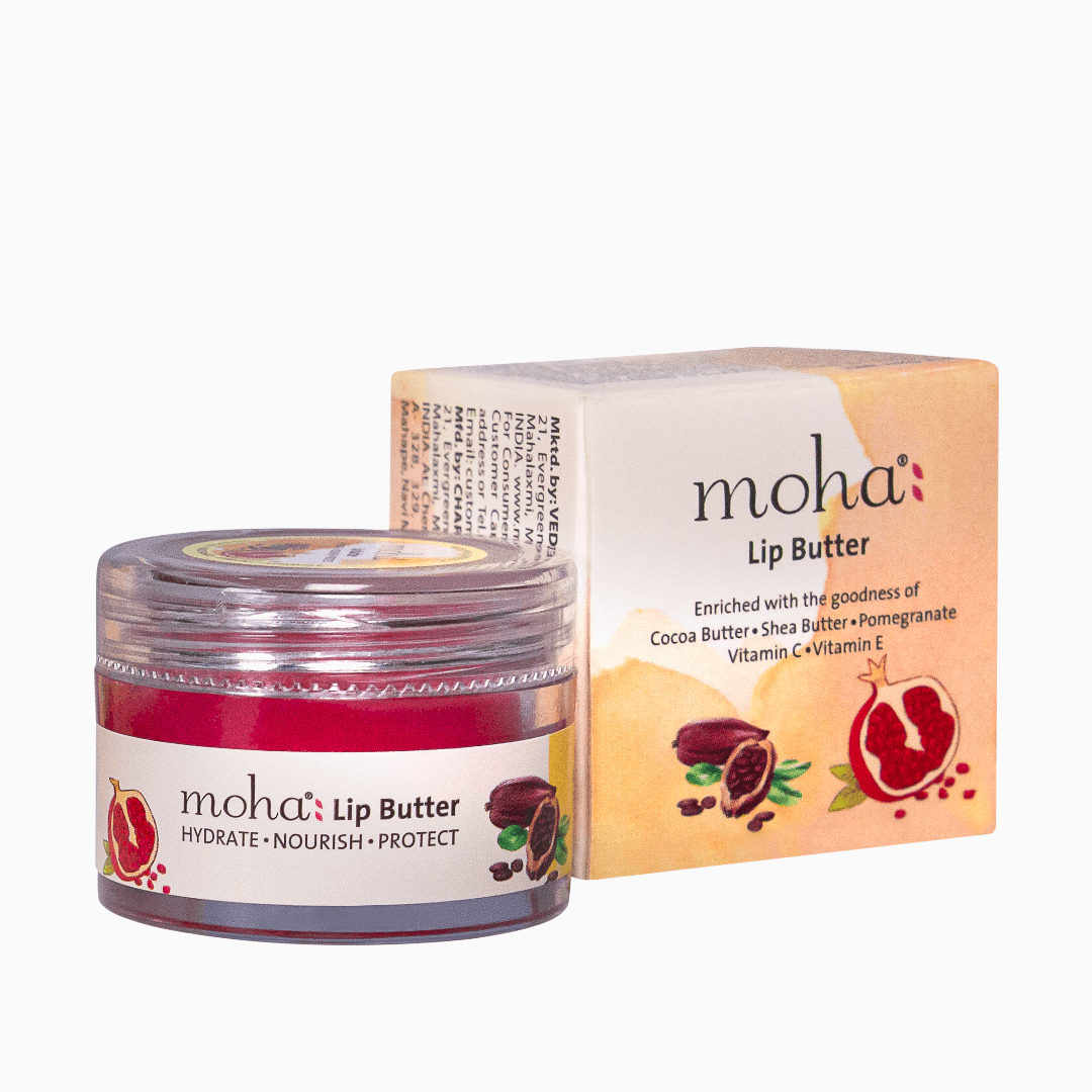 Moha Lip Butter 10g - Hydrating Cocoa & Shea Butter Lip Balm for Dry Chapped Lips