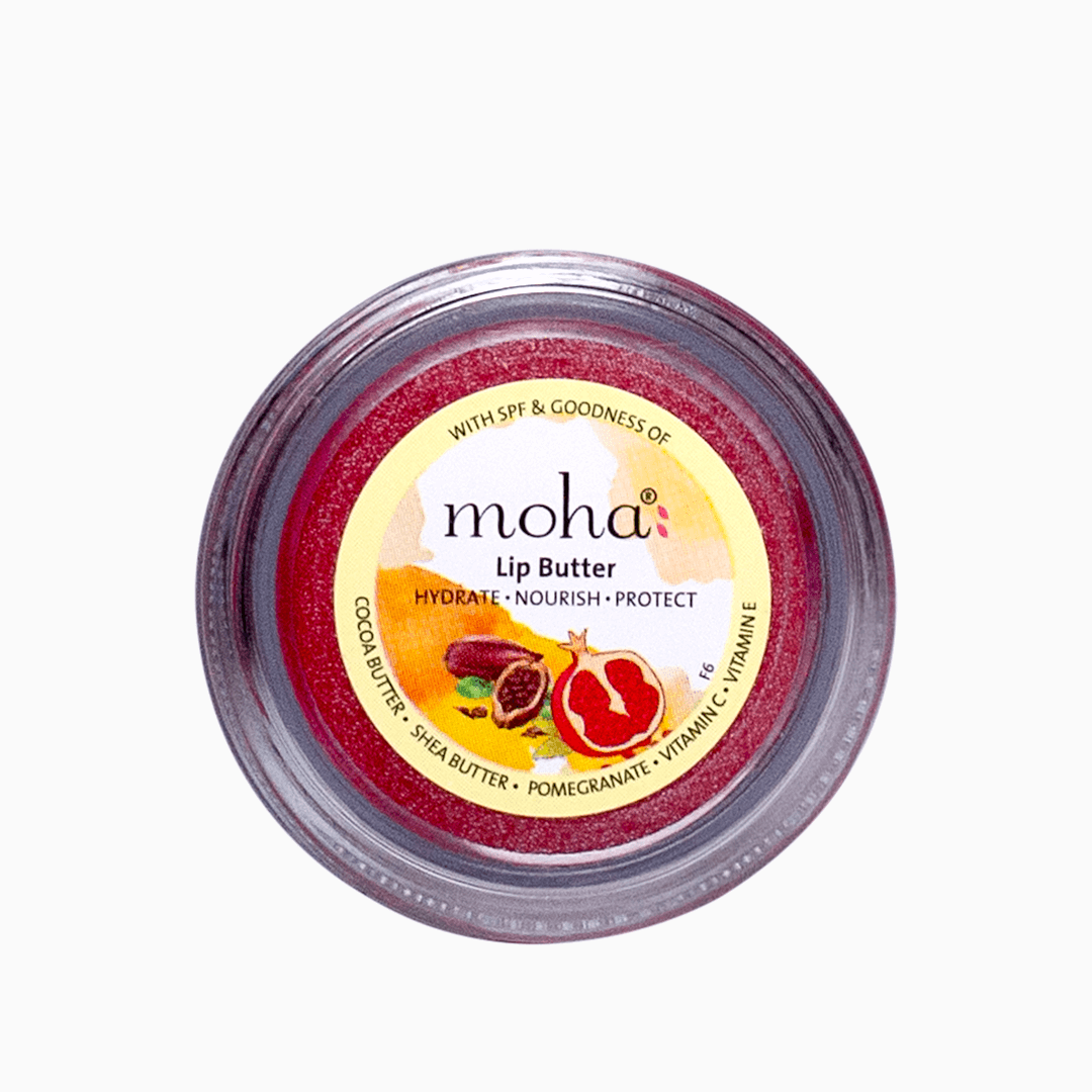 Moha Lip Butter 10g - Hydrating Cocoa & Shea Butter Lip Balm for Dry Chapped Lips