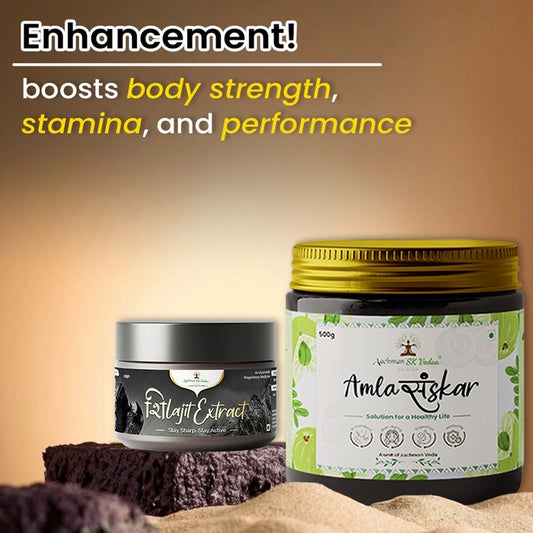 Aachman Veda Amla Sanskar with Shilajit Extract Combo