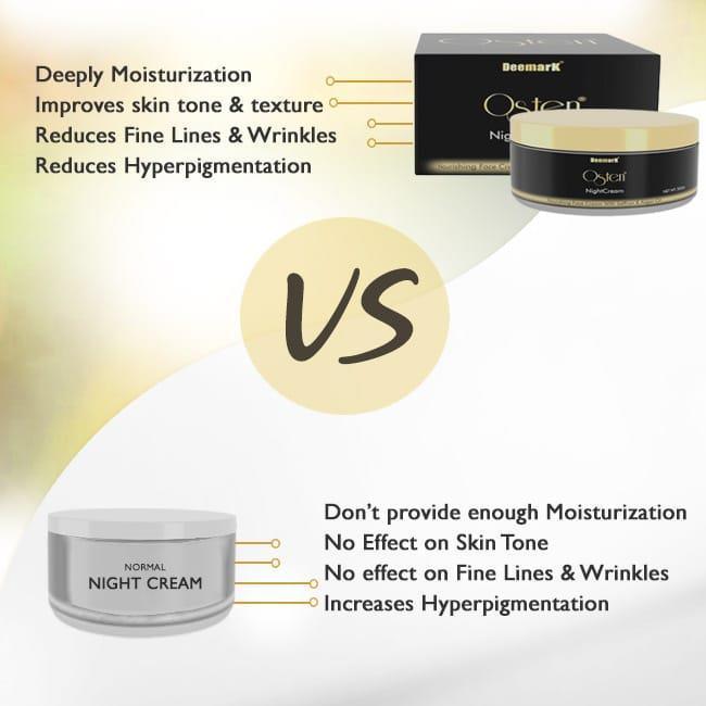 Deemark Osten Night cream for smooth & glowing skin and Reduce wrinkles - 50g