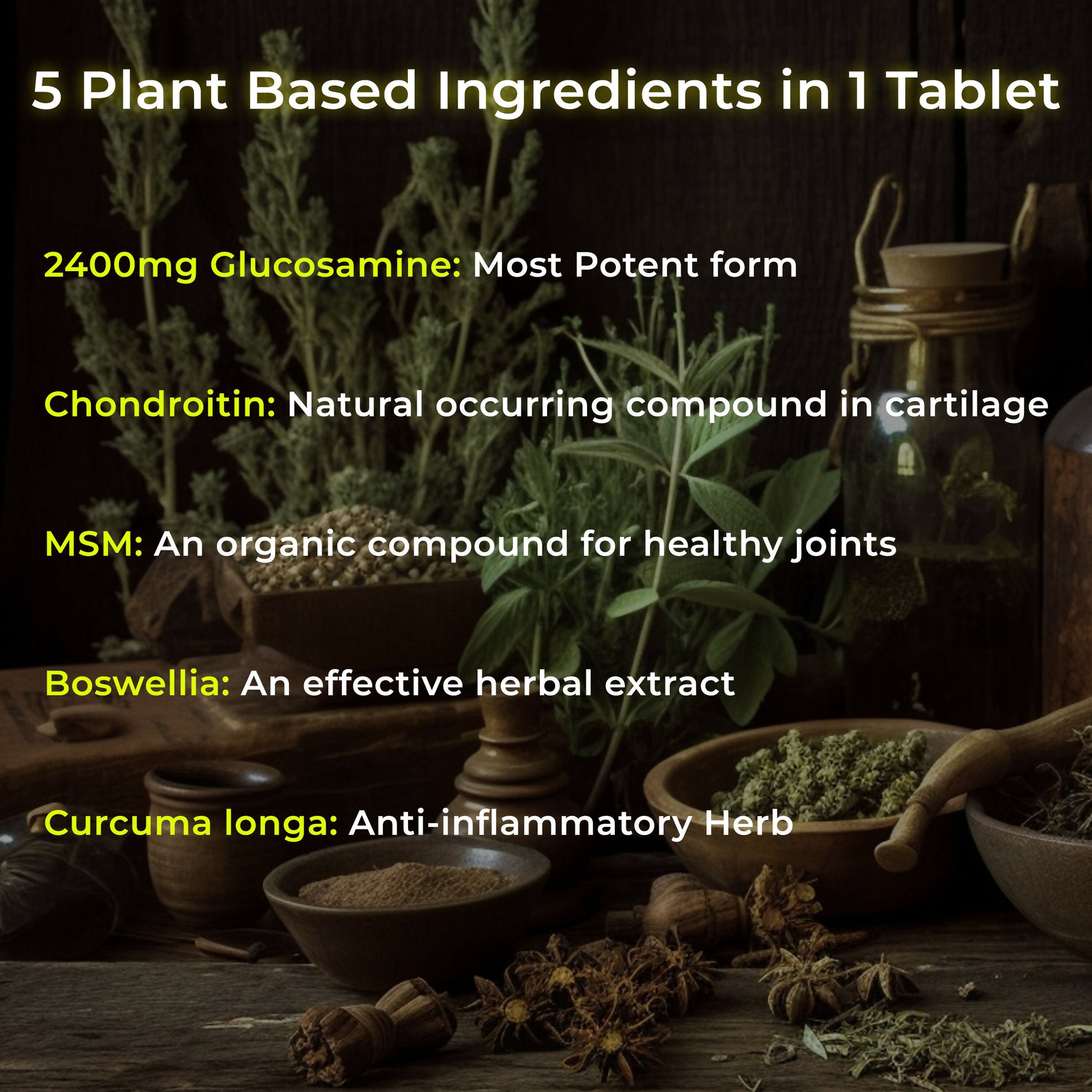 Health Veda Organics Glucosamine Chondroitin Tablet - 4520mg | For Joint Health