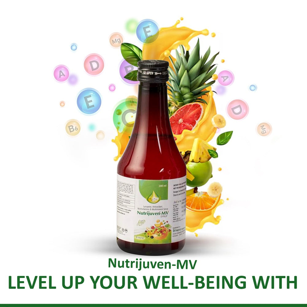Nutrijuven-MV Syrup (200ml Each) Sugar Free Mix Fruit