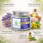 Bhudevam Naturals Khadi Lavender & Basil Bath Salts – Relaxing Aromatherapy Soak for Stress Relief, Muscle Relaxation & Skin Care- 200GM