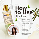 Kayee Ayurveda Extra Virgin Olive Oil for Skin and Hair Care | Natural Multi-Purpose Olive Oil for Dry Skin, Hair & Scalp Nourishment, Smoothness, Softness & Healthy-Looking Natural Shine | 100 ml