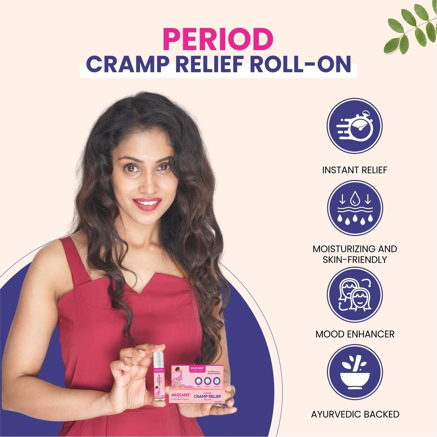 MildCares Menstrual Cup Kit for Women – Includes Menstrual Cup Wash (100 ml), Period Pain Relief Roll-On (10 ml), and Gynocup Wipes – Safe, Easy-to-Use, Comfortable, Eco-Friendly – (White)