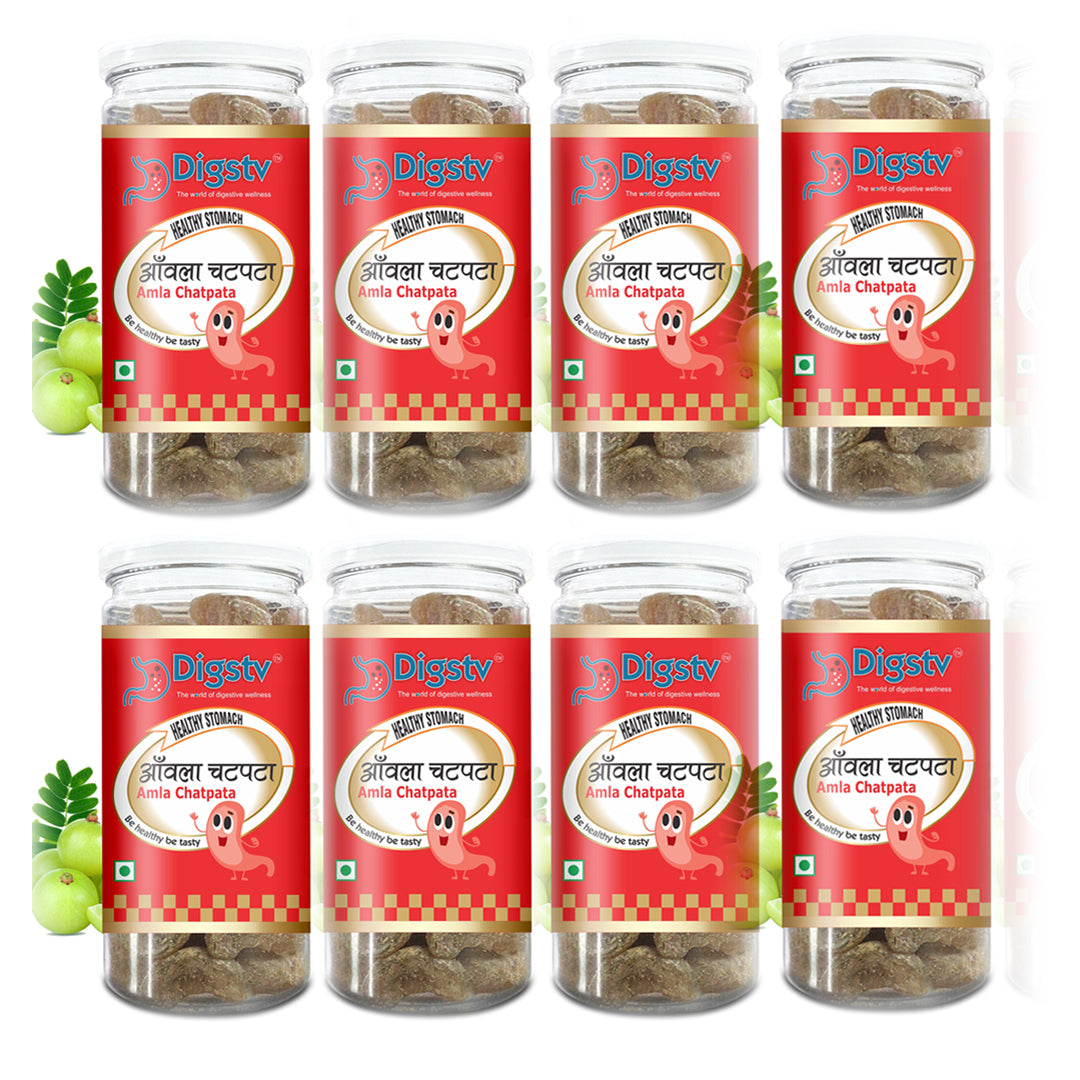 Amla Chatpata 100gm (Pack of 8) Digestive Candy for Healthy Stomach & Refreshing Taste.