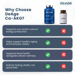 De-Age CA-AKG 500mg, 30 Capsules | Cellular Energy & Healthy Aging Support