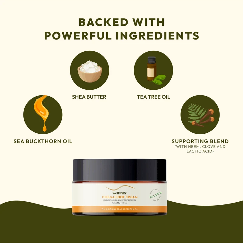 WellWith Sea Buckthorn Foot Cream (50g)