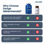 De-Age Akkermansia AH39 30 Capsules | Gut Health & Healthy Aging Support Supplement