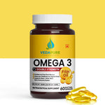 Vedapure Omega 3 Fish Oil Capsules Fatty Acid for Men & Women 1000 mg