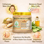 Bhudevam Naturals Khadi Rice Water Face Scrub for Women & Men – Gentle Exfoliation for Clear, Smooth & Radiant Skin-150GM