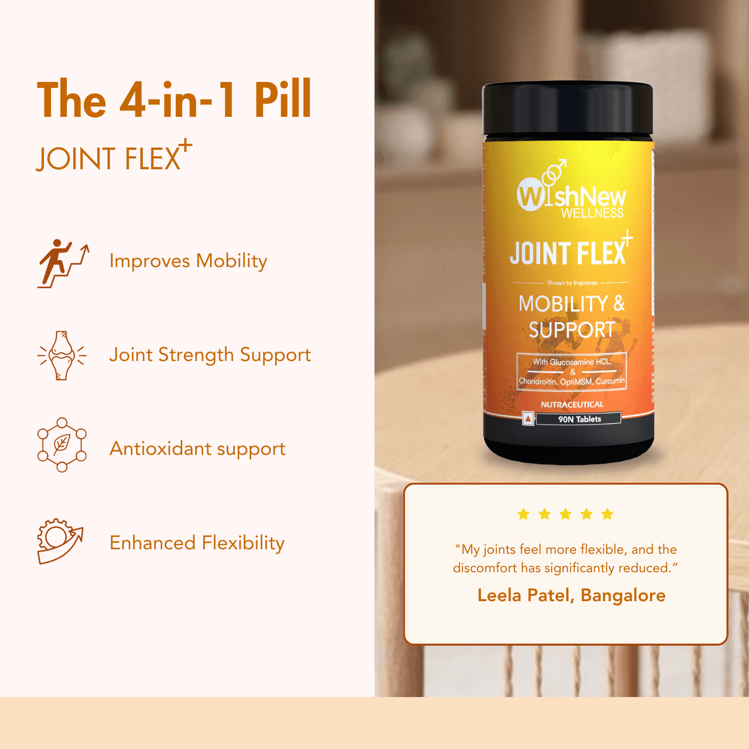 Wishnew Wellness Joint Flex Plus Tablet - 90 Tablets