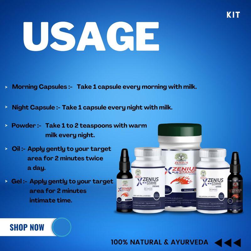 Zenius X-Stame Kit - Sexual Health Supplements for Sexual Health and Stamina Boosting