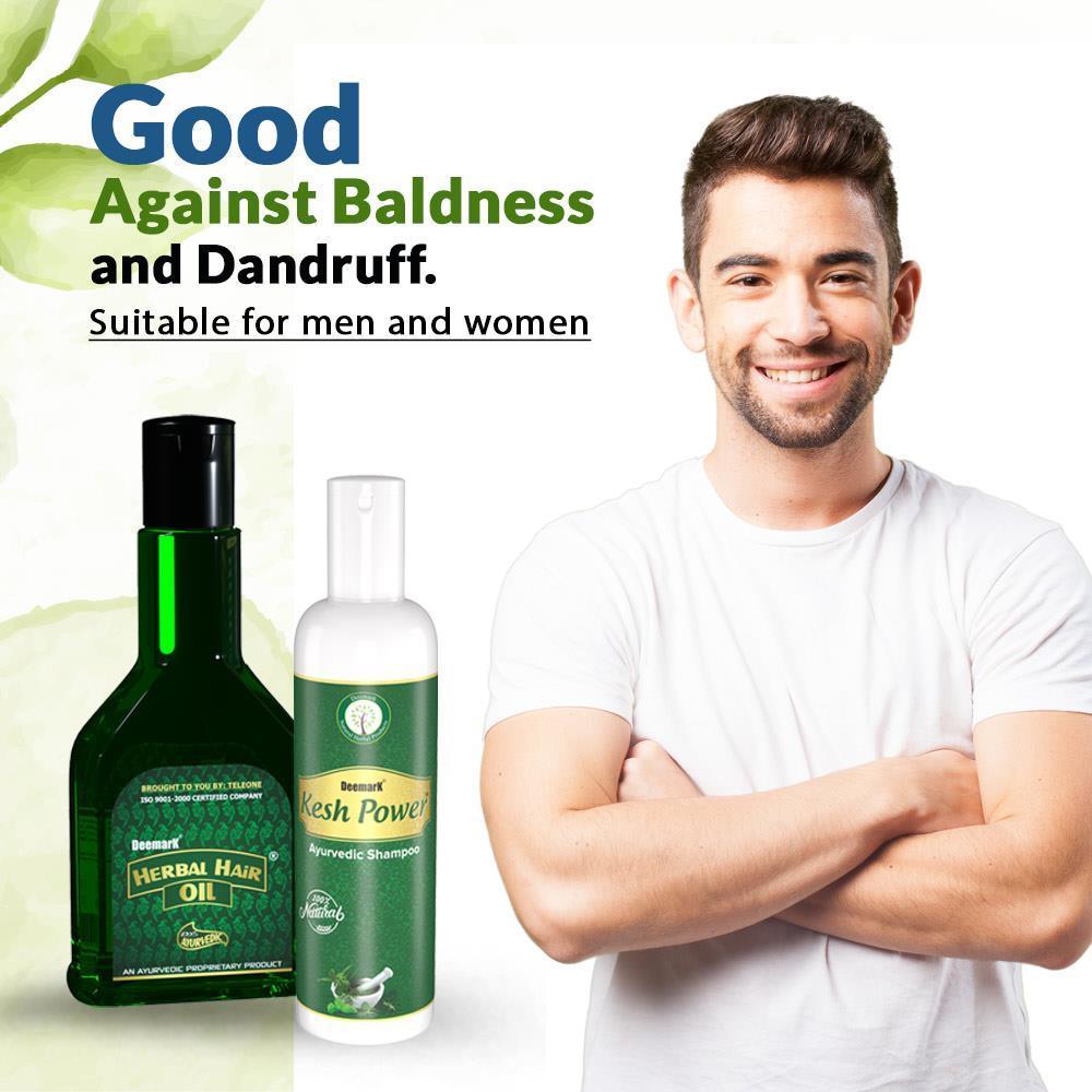 Deemark Kesh Power Ayurvedic Shampoo & Herbal Hair Oil for Healthy Hair