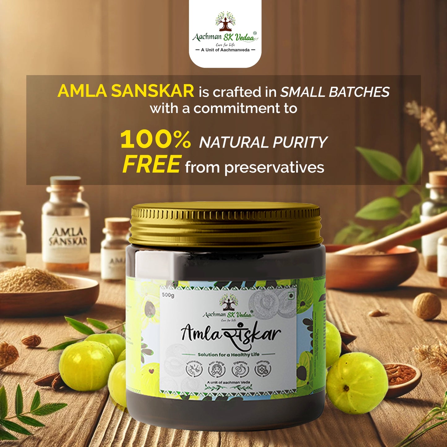 Aachman Veda Amla Sanskar - 500gm