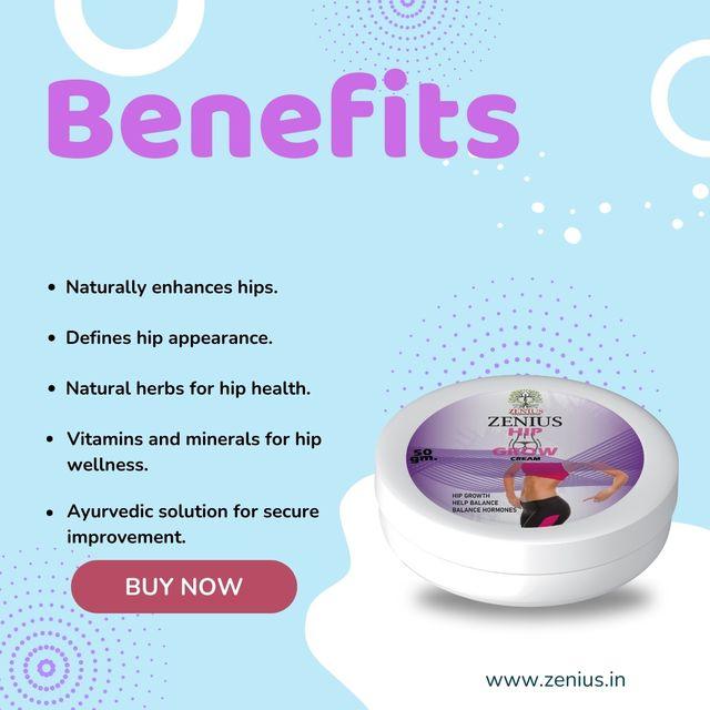 Zenius Hip Grow Cream for Butt Enhancement and Tightening - 50gm Cream