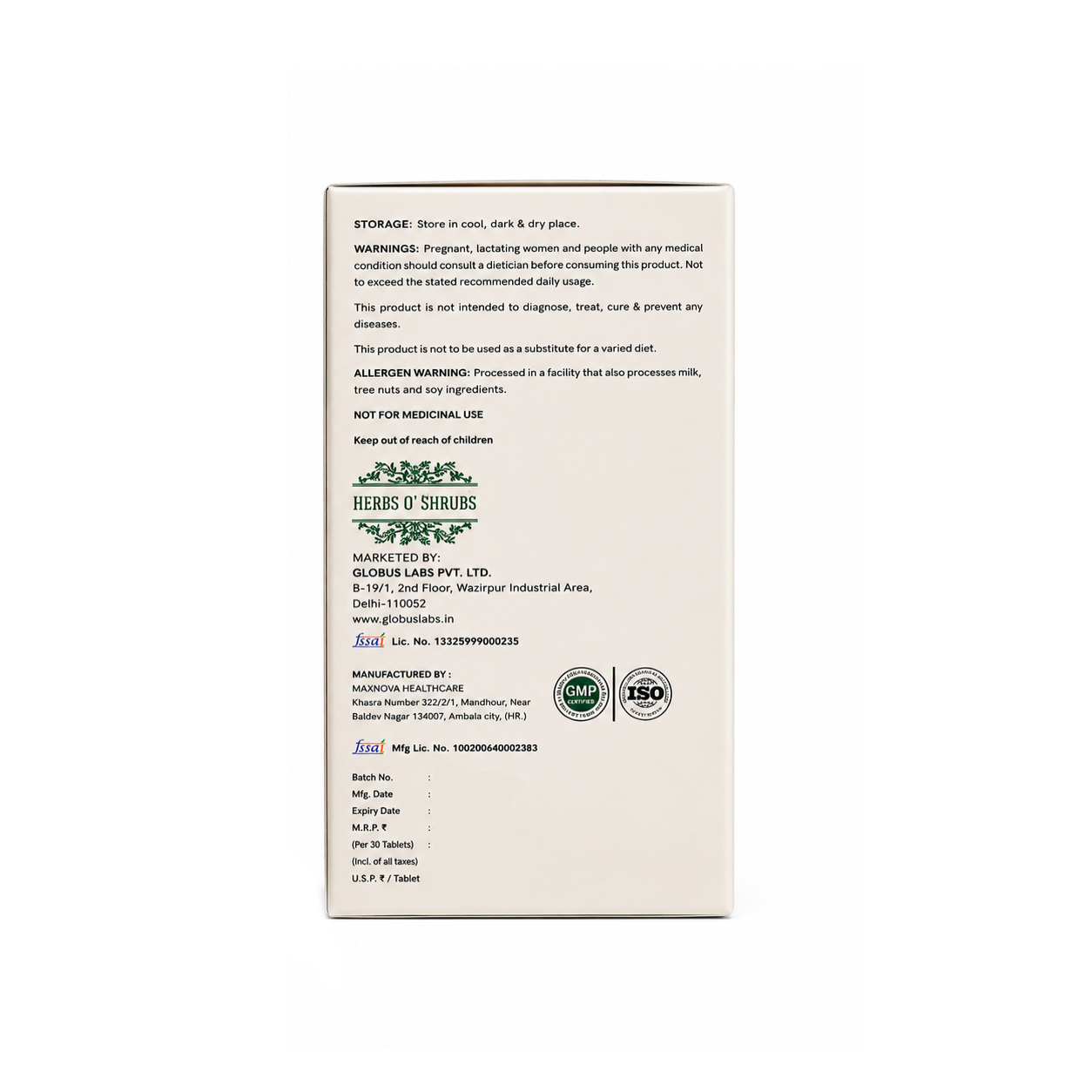 Herbs O' Shrubs Life-100 | Daily Energy, Vitality & Antioxidant Support Tablets | CoQ10, Ashwagandha, Spirulina, Resveratrol & L-Carnitine | Slow Down Aging | Boosts the Immunity, 30 Tablets