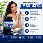 Adorreal Selenium 200 mcg Capsules (60 Capsules) | Powerful Antioxidant, Thyroid Function & Immune Support