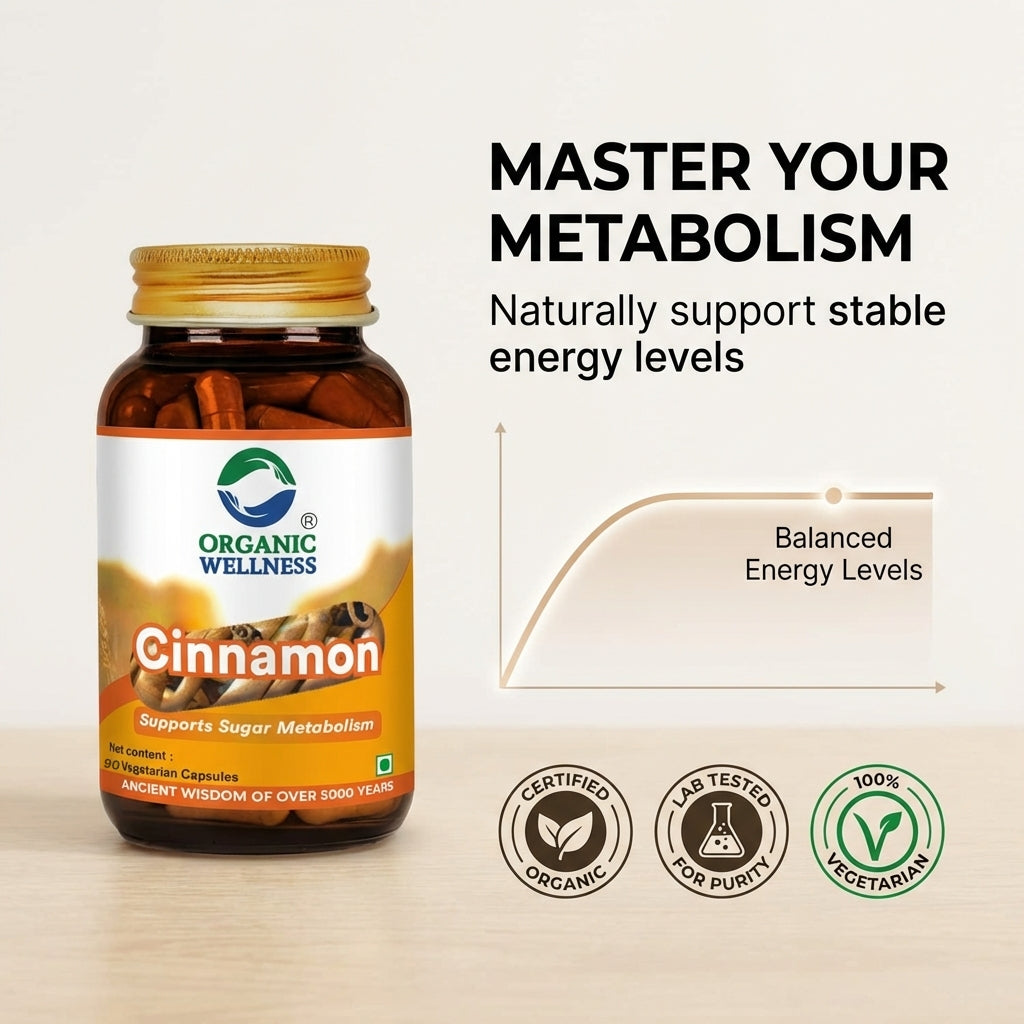 Organic Wellness Cinnamon Capsules -  90 Vegetarian Capsules
