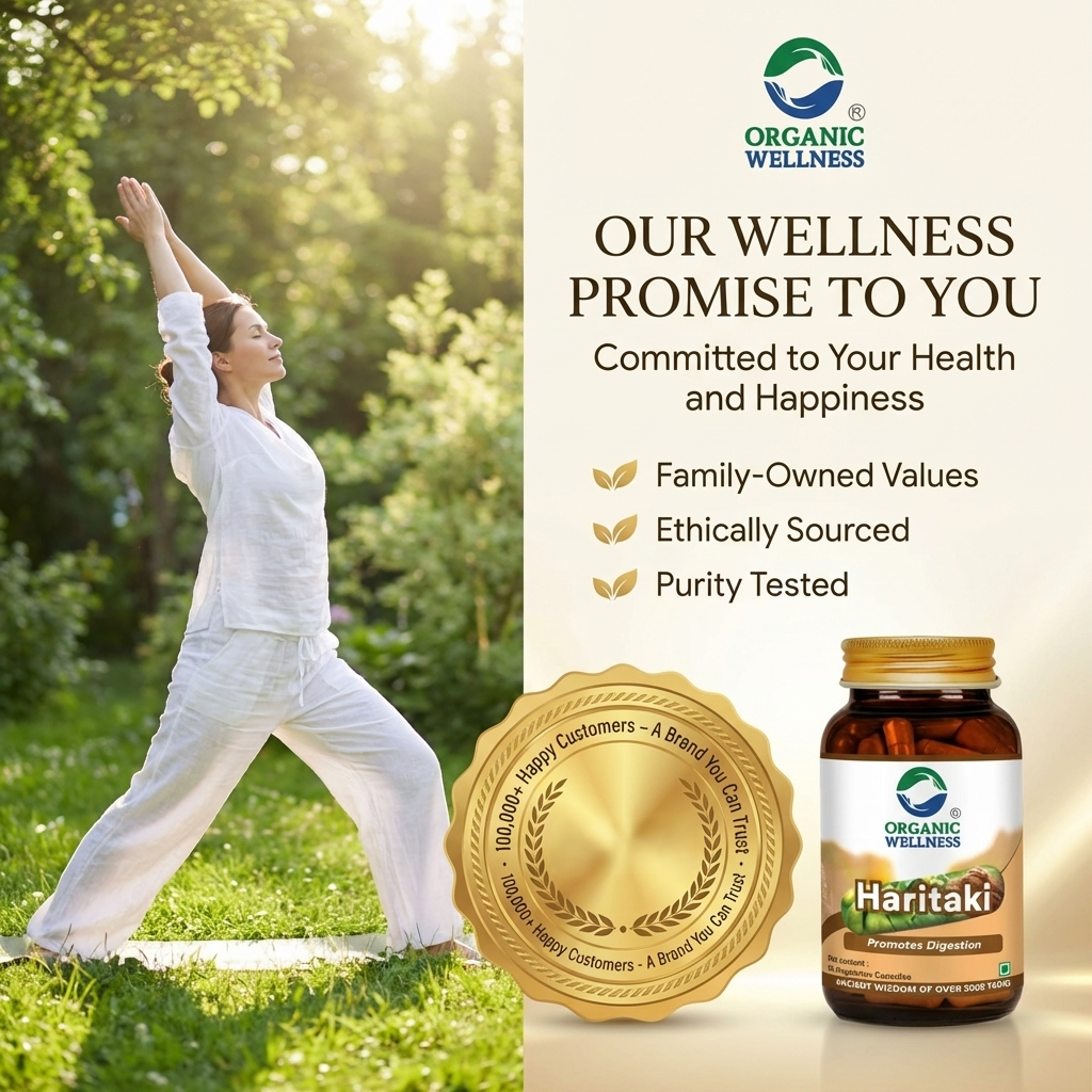 Organic Wellness Haritaki Capsules -  90 Capsules Bottle