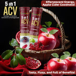 Vitaminnica ACV 5-in-1 Moringa Effervescent Tablets | Green Apple Flavor | 1100mg Natural Energy & Immunity Booster | Apple Cider Vinegar with Antioxidants to Help Control Cravings | 15 Tablets (Pack of 1)