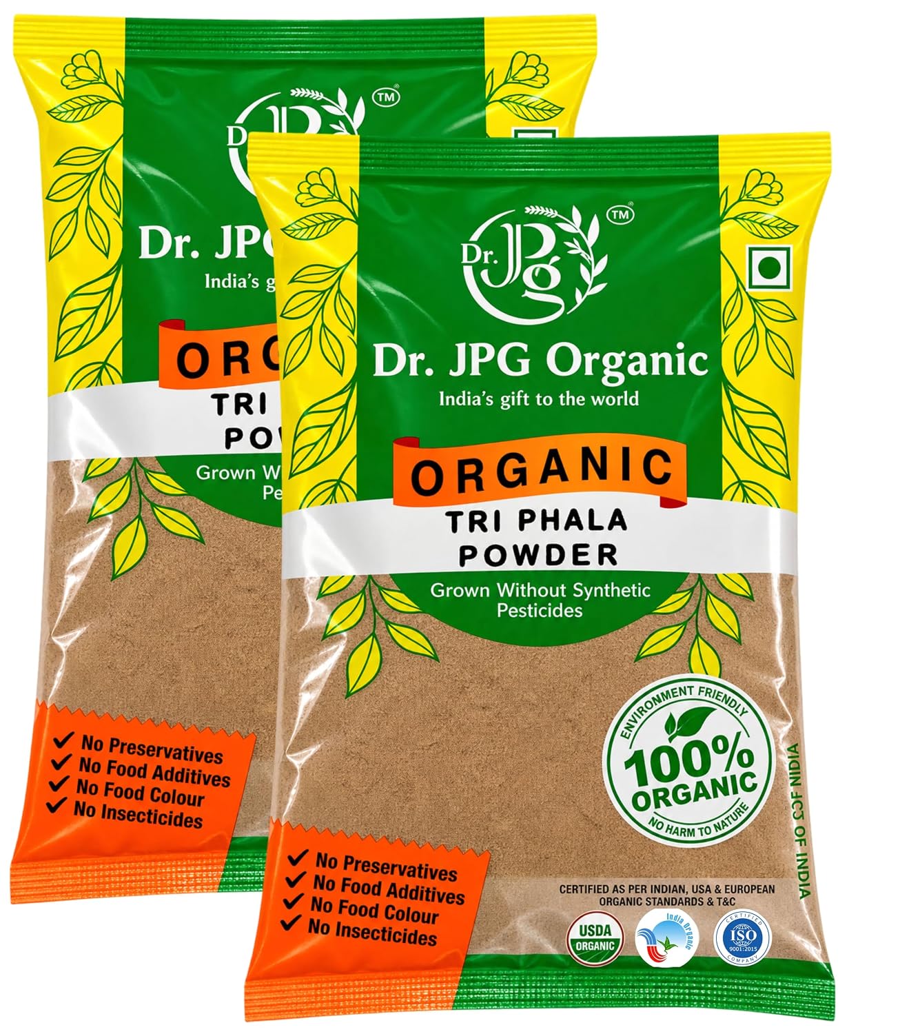 DR. JPG Organic Triphala Powder (228g) – 114g (Pack of 2) | Helps Relieve Constipation & Improves Digestion | 100% Certified Organic