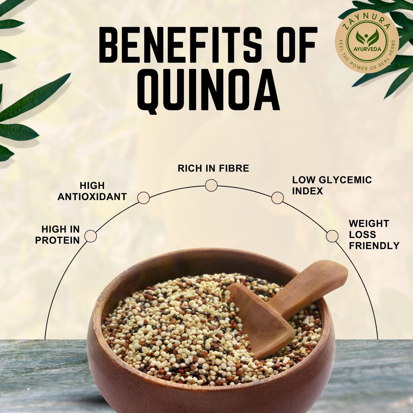 Zaynura Ayurveda Quinoa Seeds - 500gm