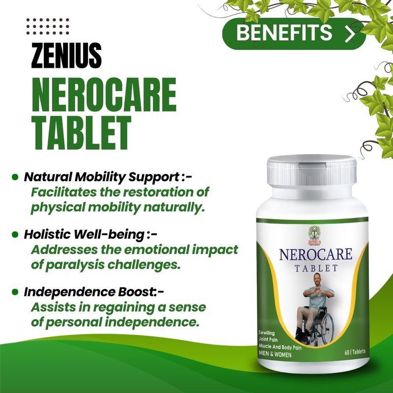 Zenius Nerocare Tablet - Ayurvedic Supplement for Brain Health, Nerve Support, and Cognitive Wellness - 60 Tablets