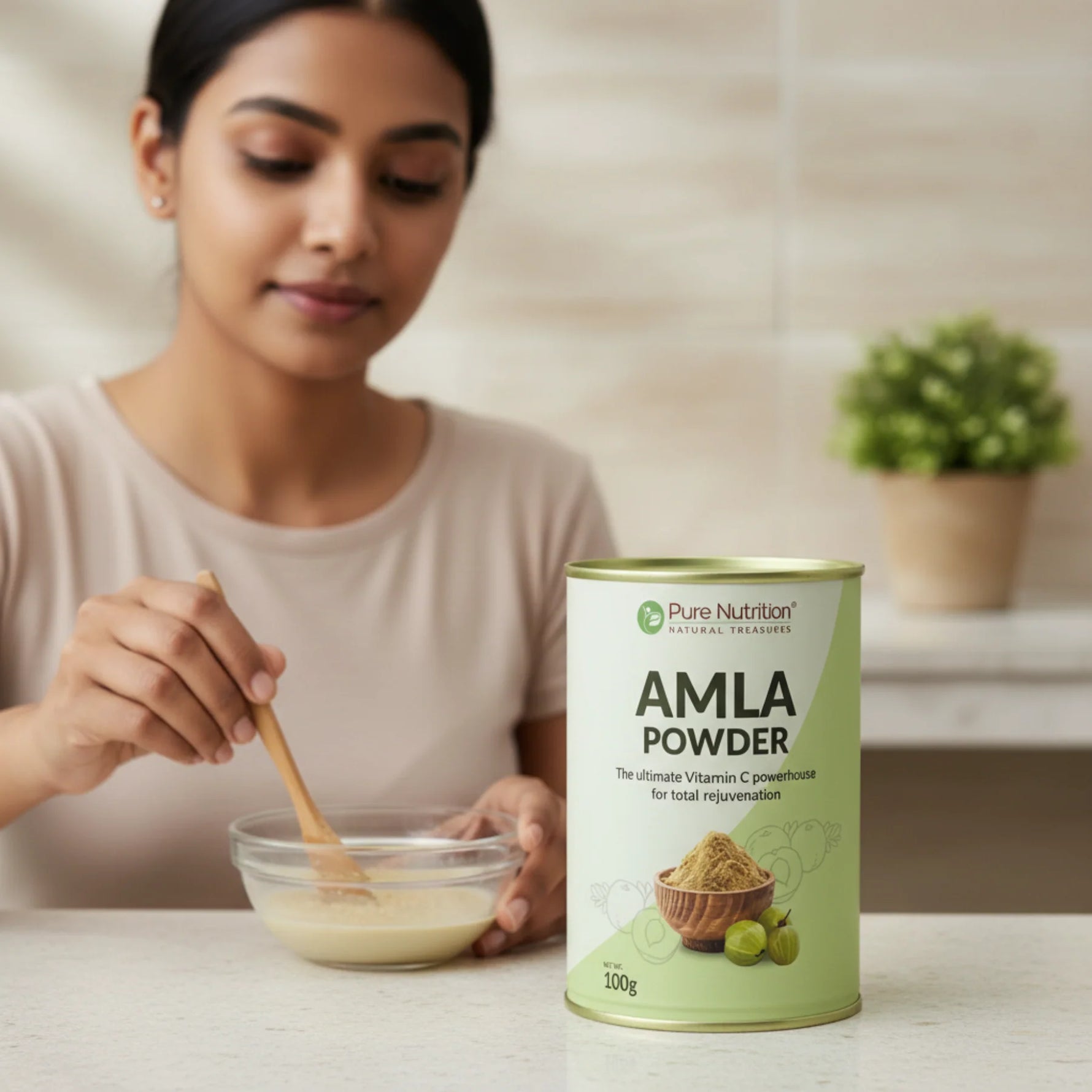Pure Nutrition Natural Amla Powder – Indian Gooseberry Powder for Hair, Skin & Wellness Care – 100g