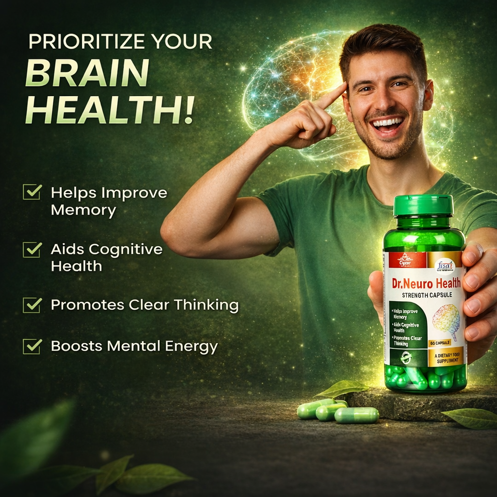 Cipzer Dr. Neuro Health Capsules - Natural Cognitive Vitality & Mental Focus (60 Capsules)