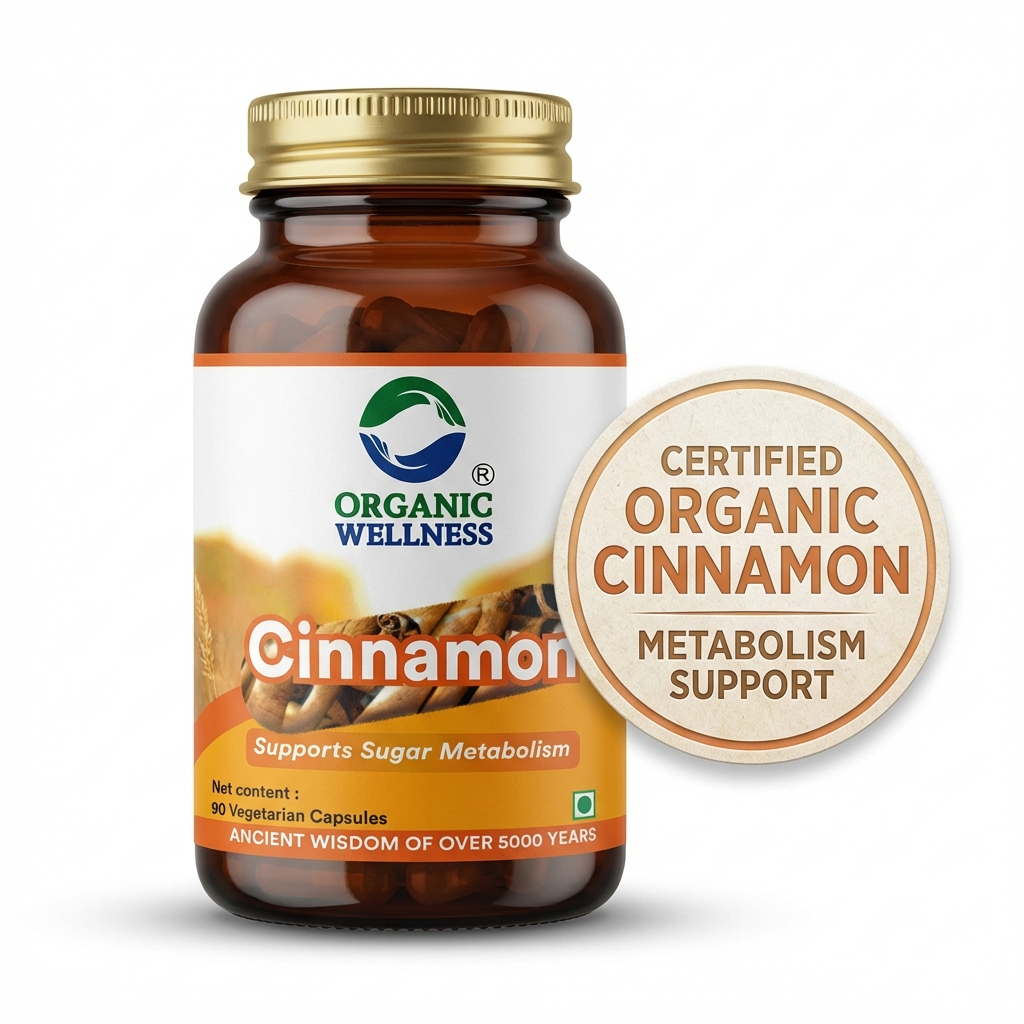 Organic Wellness Cinnamon Capsules -  90 Vegetarian Capsules