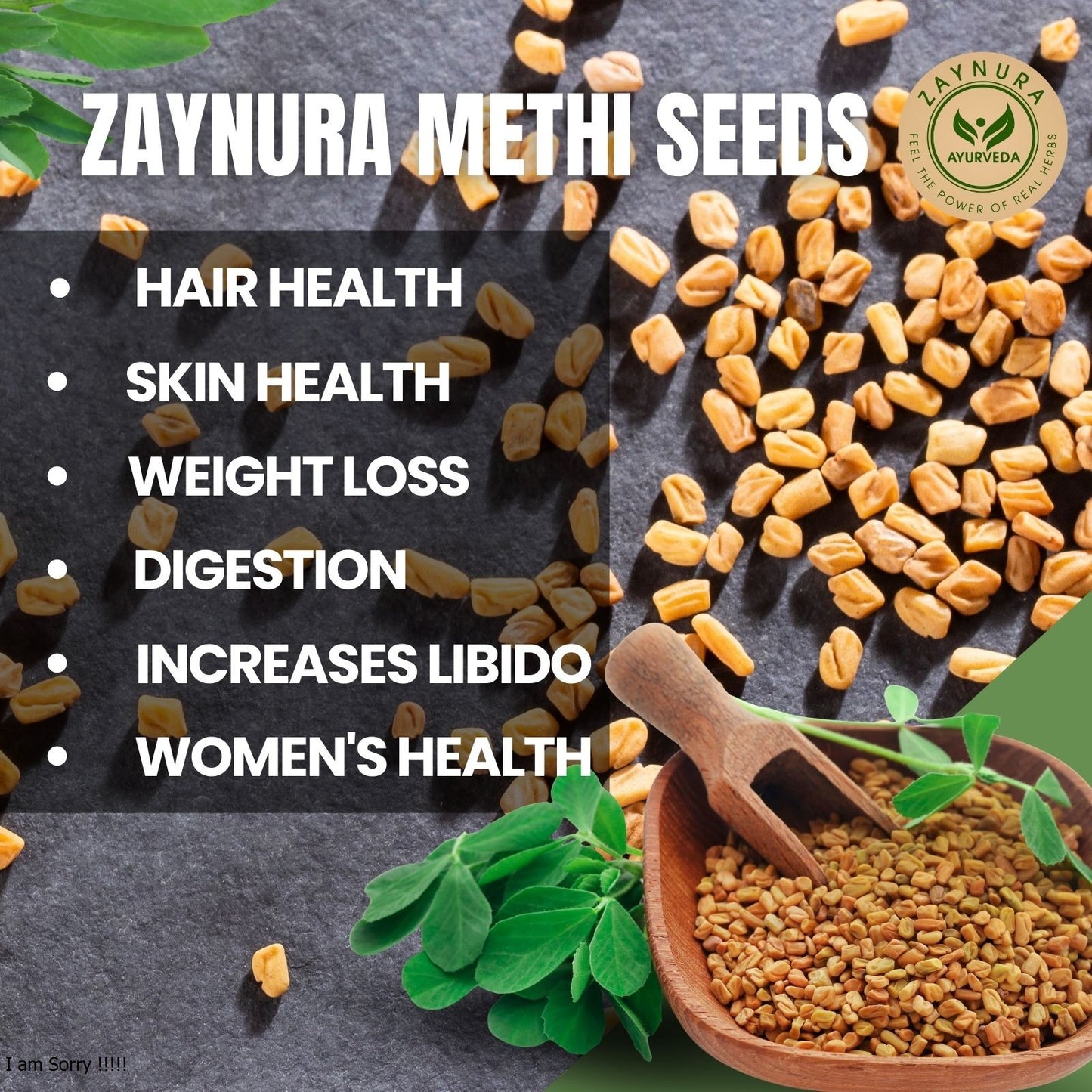 Zaynura Ayurveda Methi (Fenugreek) Seeds