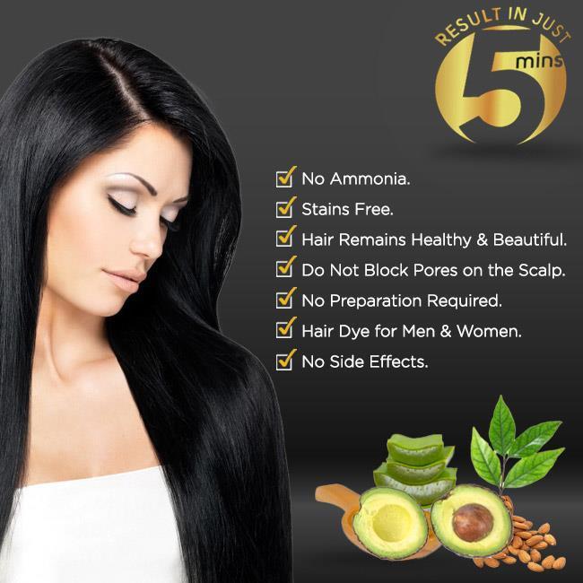 Deemark Black Hair Shampoo (25ml Each) - Pack of 2 - 24 Sachets